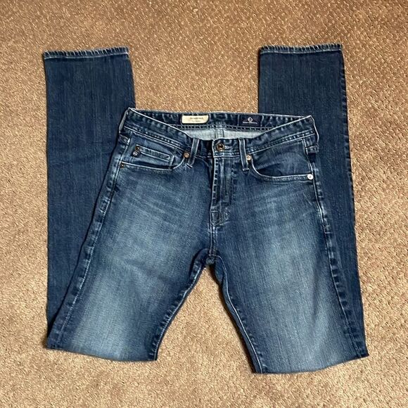 AG Adriano Goldschmied slim straight dark jean | size 28x34 - Picture 6 of 9